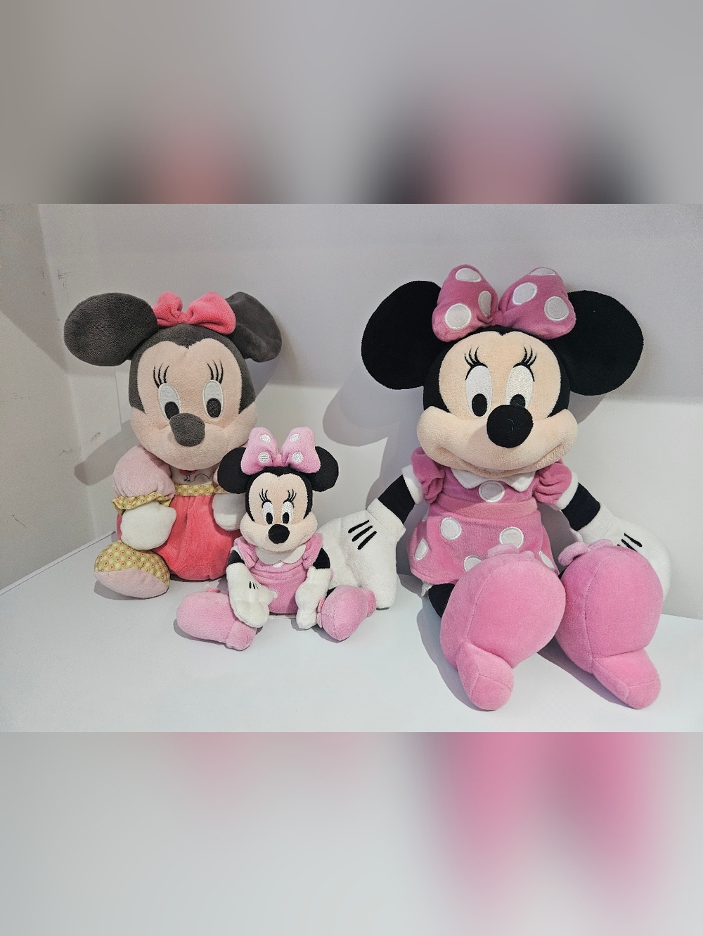 Minnie Mouse Disney Plush Lot Of 3 Stuffies